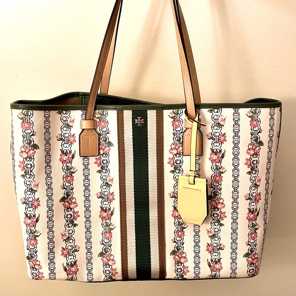Tory Burch Floral Canvas Tote - Picture 5 of 6